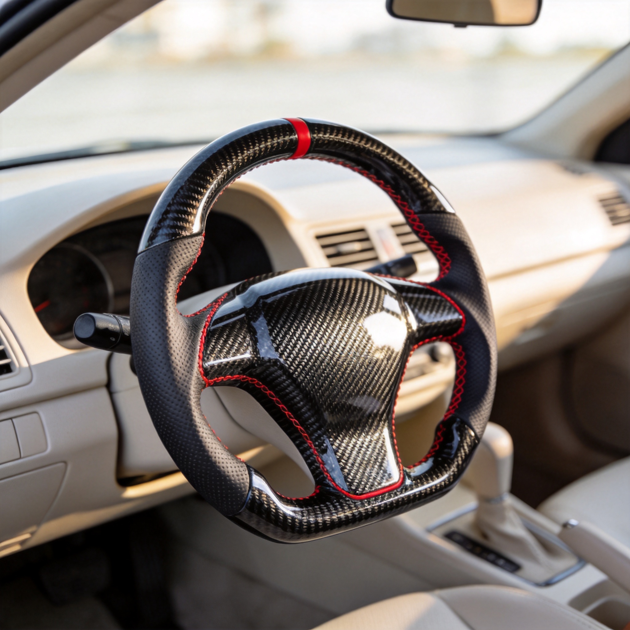 Carbon Fiber Steering Wheel Cover